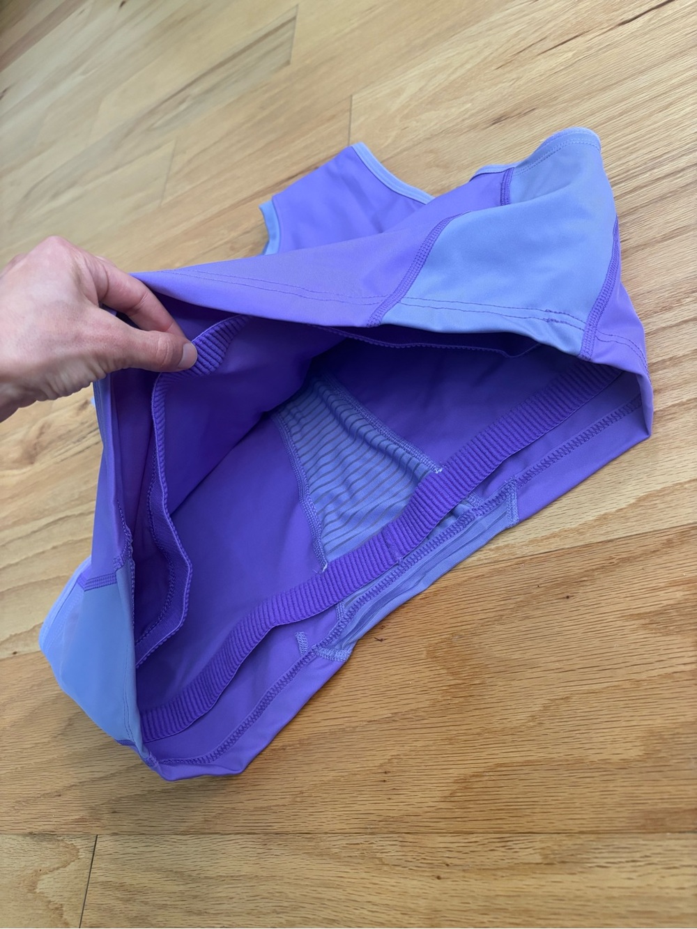 Nike Pro Dri-FIT Cropped Tank Top XXL | 1/2 Zip | Built-In Bra Purple - Picture 7 of 12